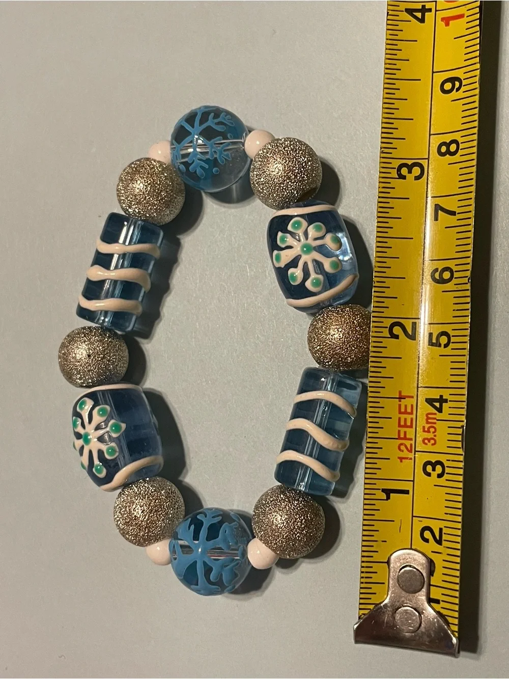 Mixed Glass Bead & More Stretch Bracelet #0153